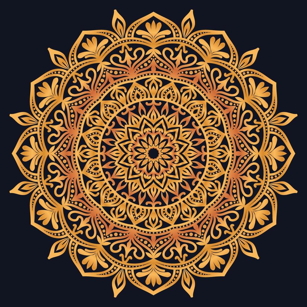 Decorative elements luxury ornament pattern gradient mandala design vector