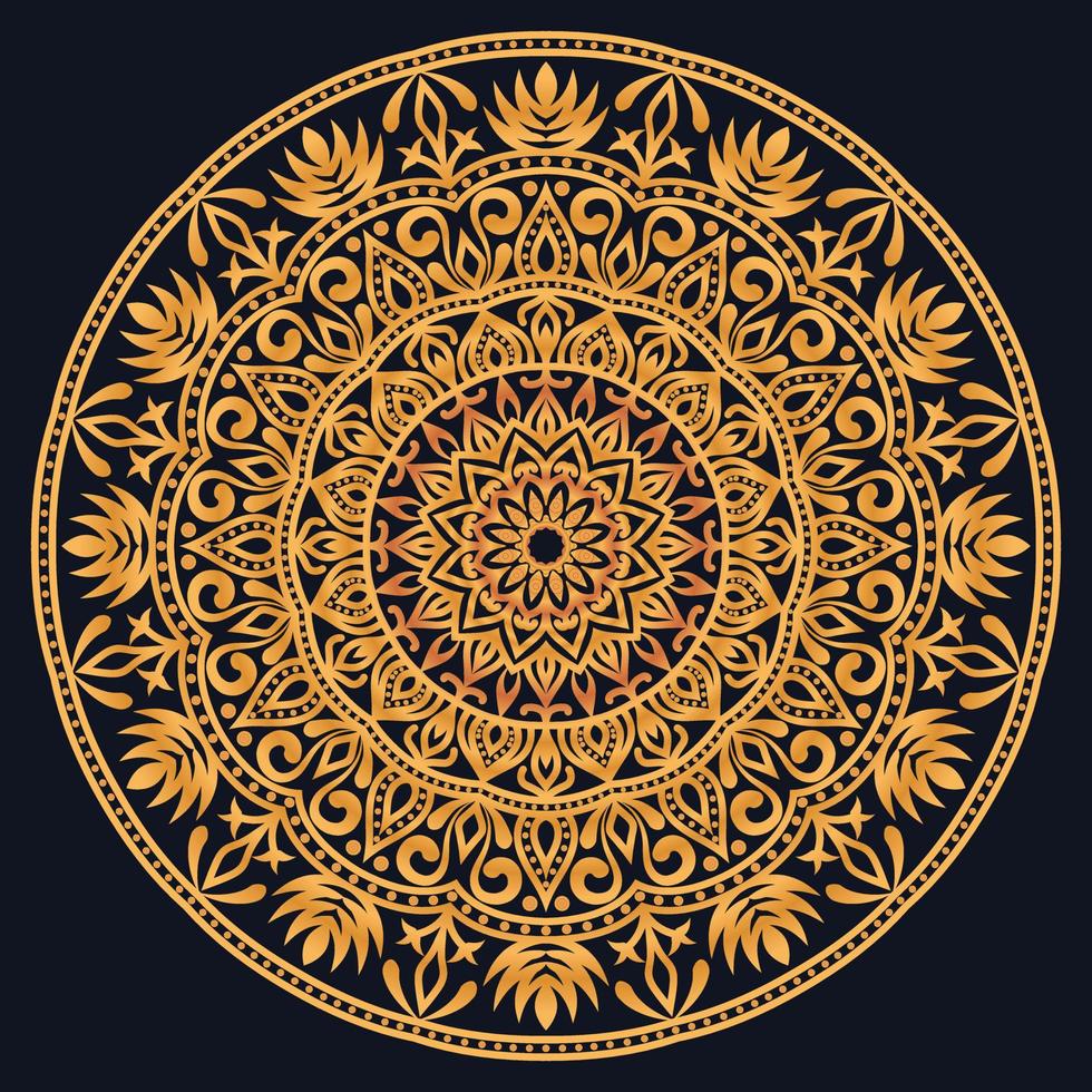 elementos decorativos lujo ornamento patrón gradiente mandala diseño vector