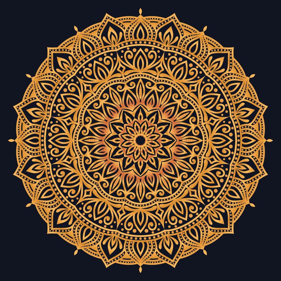 Decorative elements luxury ornament pattern gradient mandala design vector