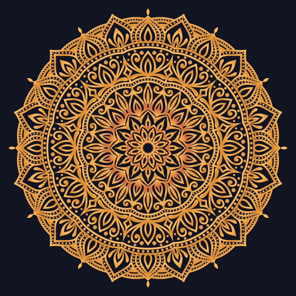 Decorative elements luxury ornament pattern gradient mandala design vector