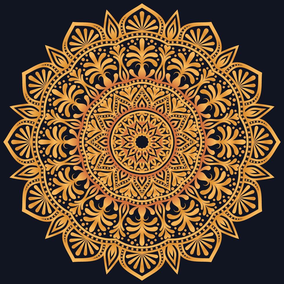 Decorative elements luxury ornament pattern gradient mandala design vector