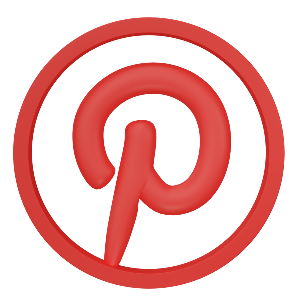 3d, pinterest toepassing logo geïsoleerd Aan transparant achtergrond. png