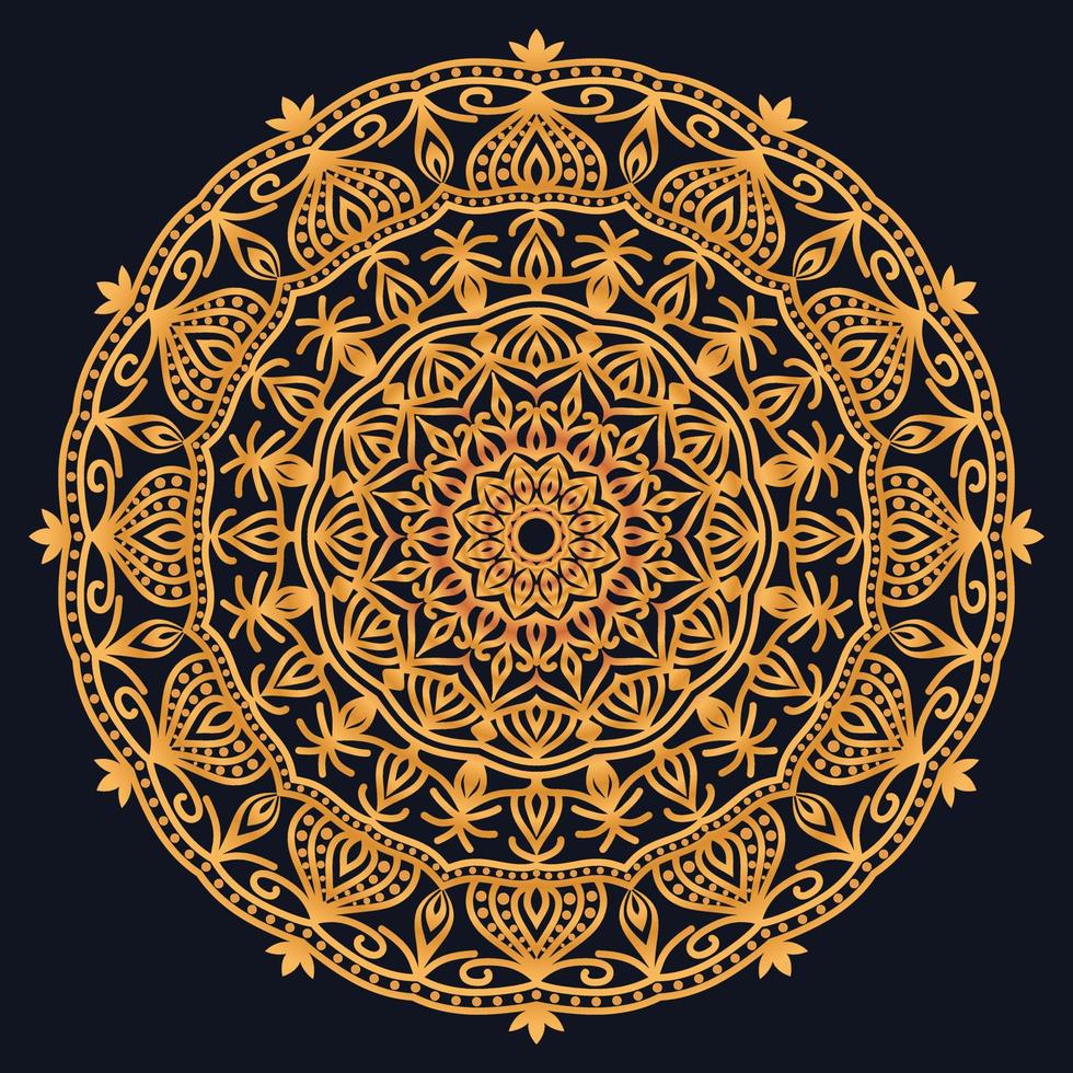 Decorative elements luxury ornament pattern gradient mandala design vector