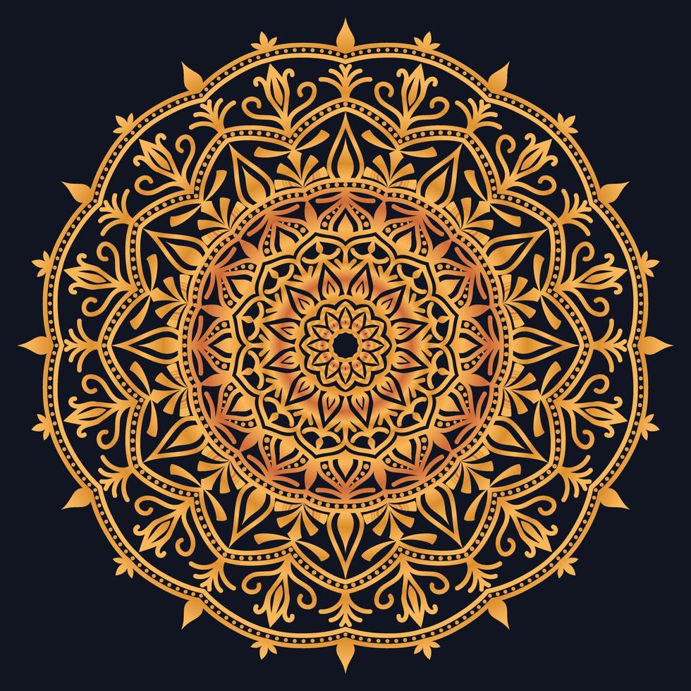 Decorative elements luxury ornament pattern gradient mandala design vector