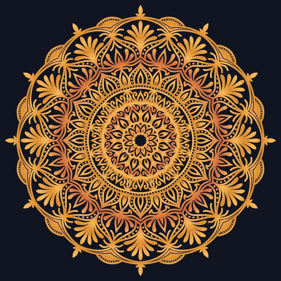 Decorative elements luxury ornament pattern gradient mandala design vector