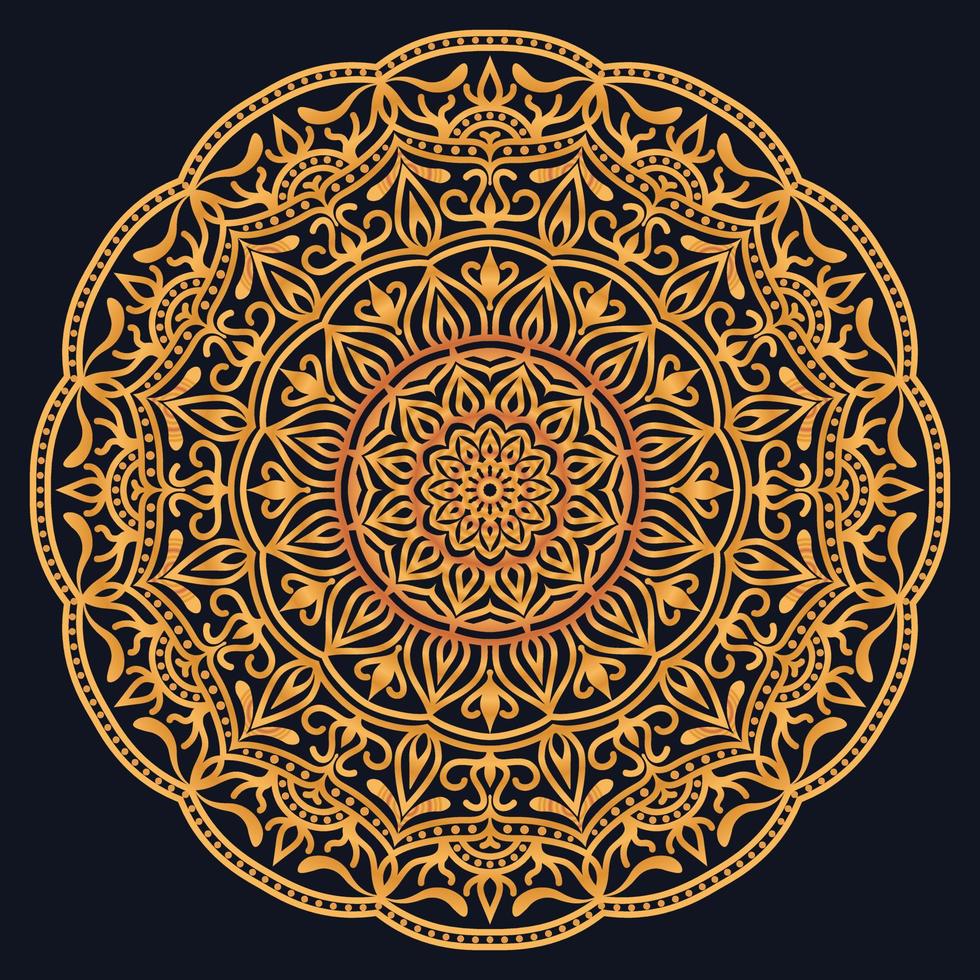 Decorative elements luxury ornament pattern gradient mandala design vector