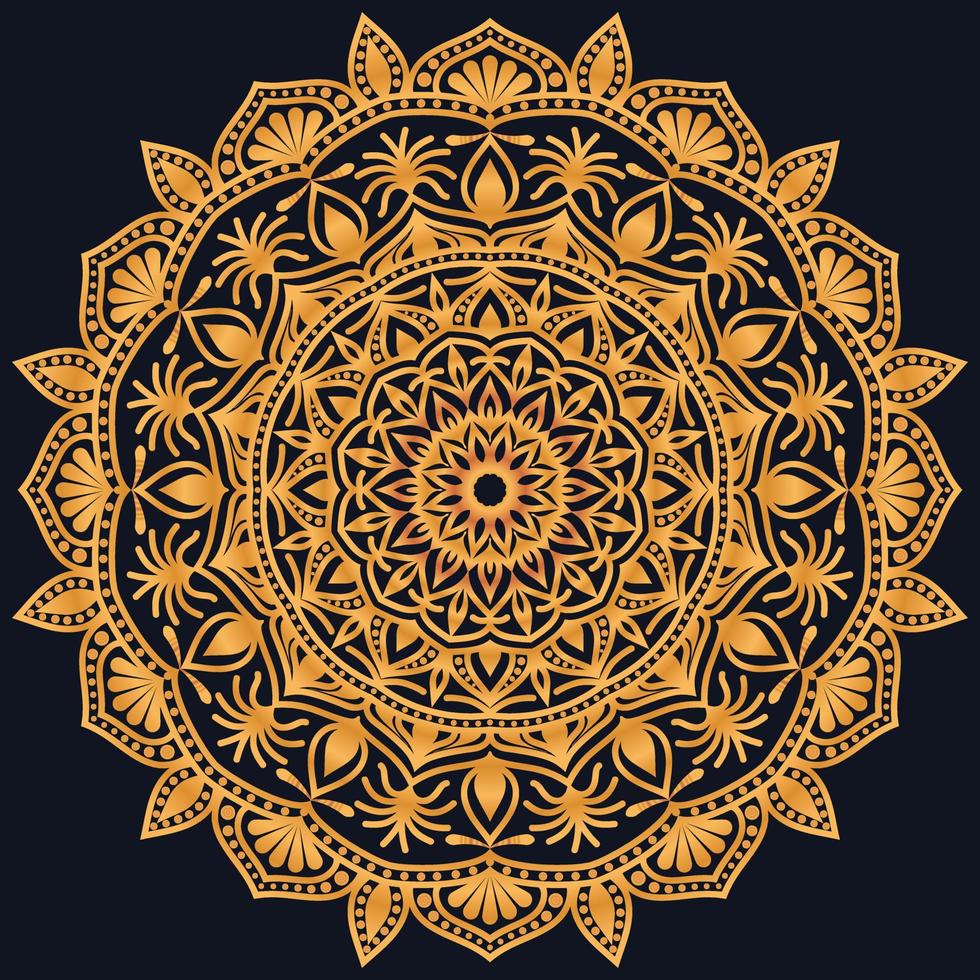 Decorative elements luxury ornament pattern gradient mandala design vector