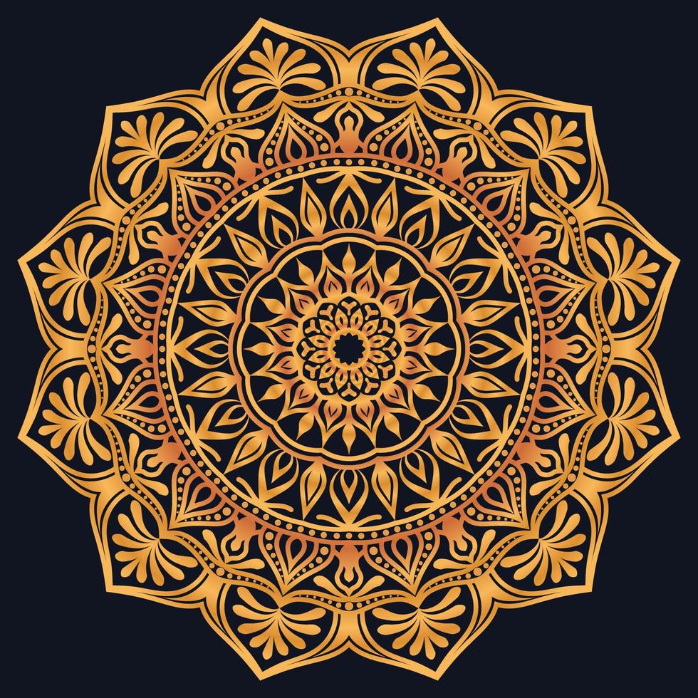 Decorative elements luxury ornament pattern gradient mandala design vector