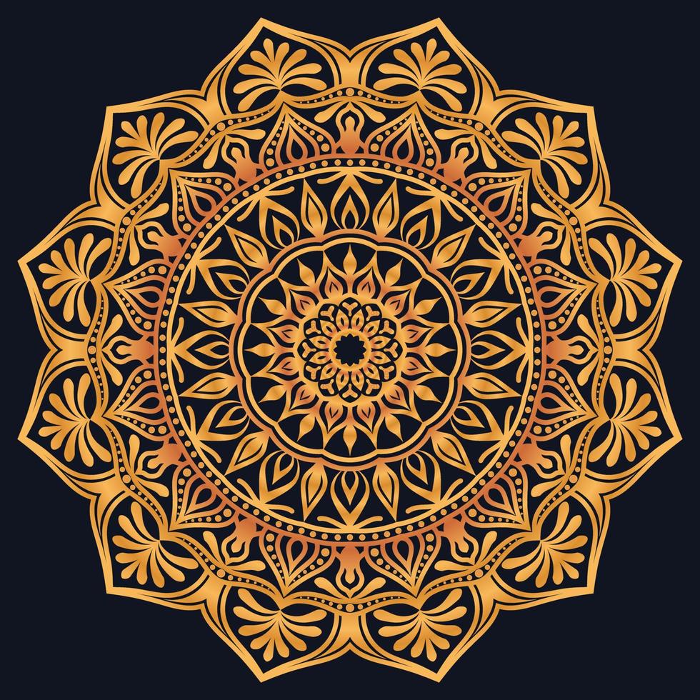 elementos decorativos lujo ornamento patrón gradiente mandala diseño vector