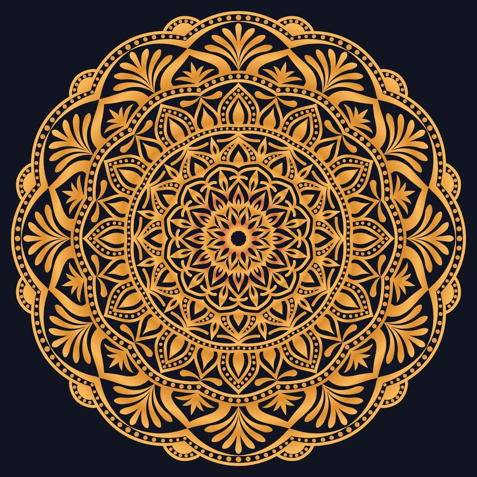 Decorative elements luxury ornament pattern gradient mandala design vector