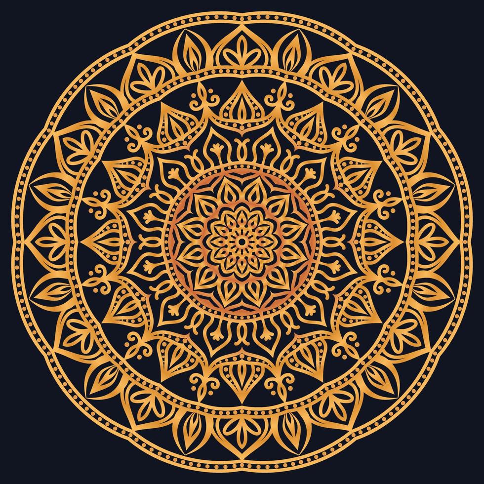 Decorative elements luxury ornament pattern gradient mandala design vector