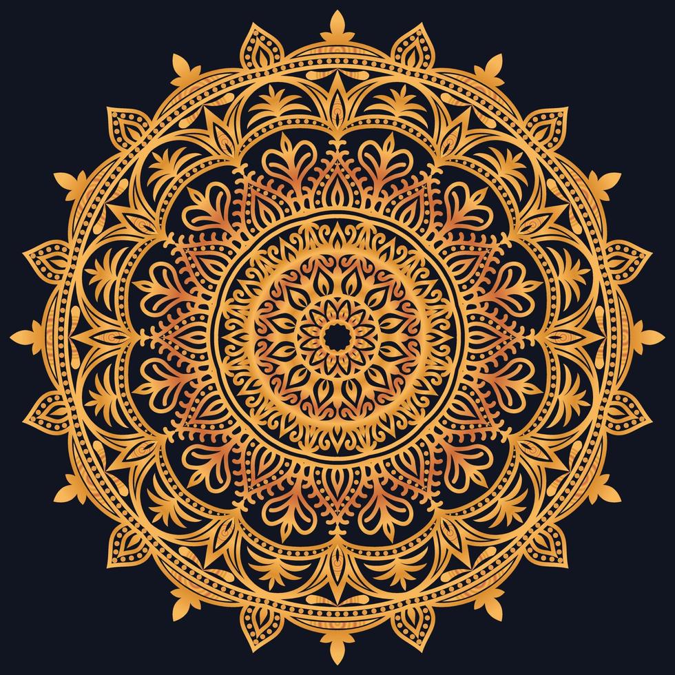 Decorative elements luxury ornament pattern gradient mandala design vector