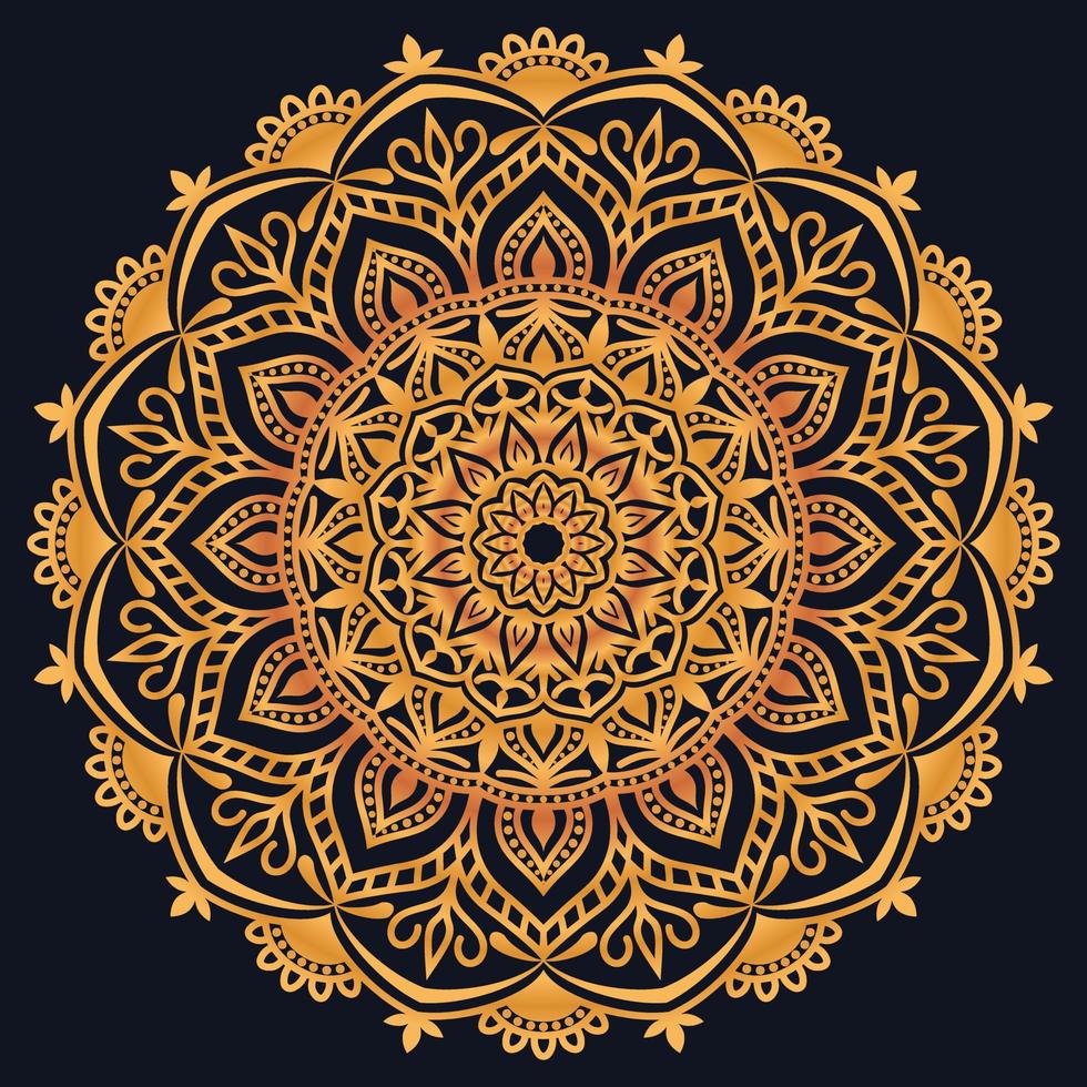 Decorative elements luxury ornament pattern gradient mandala design vector