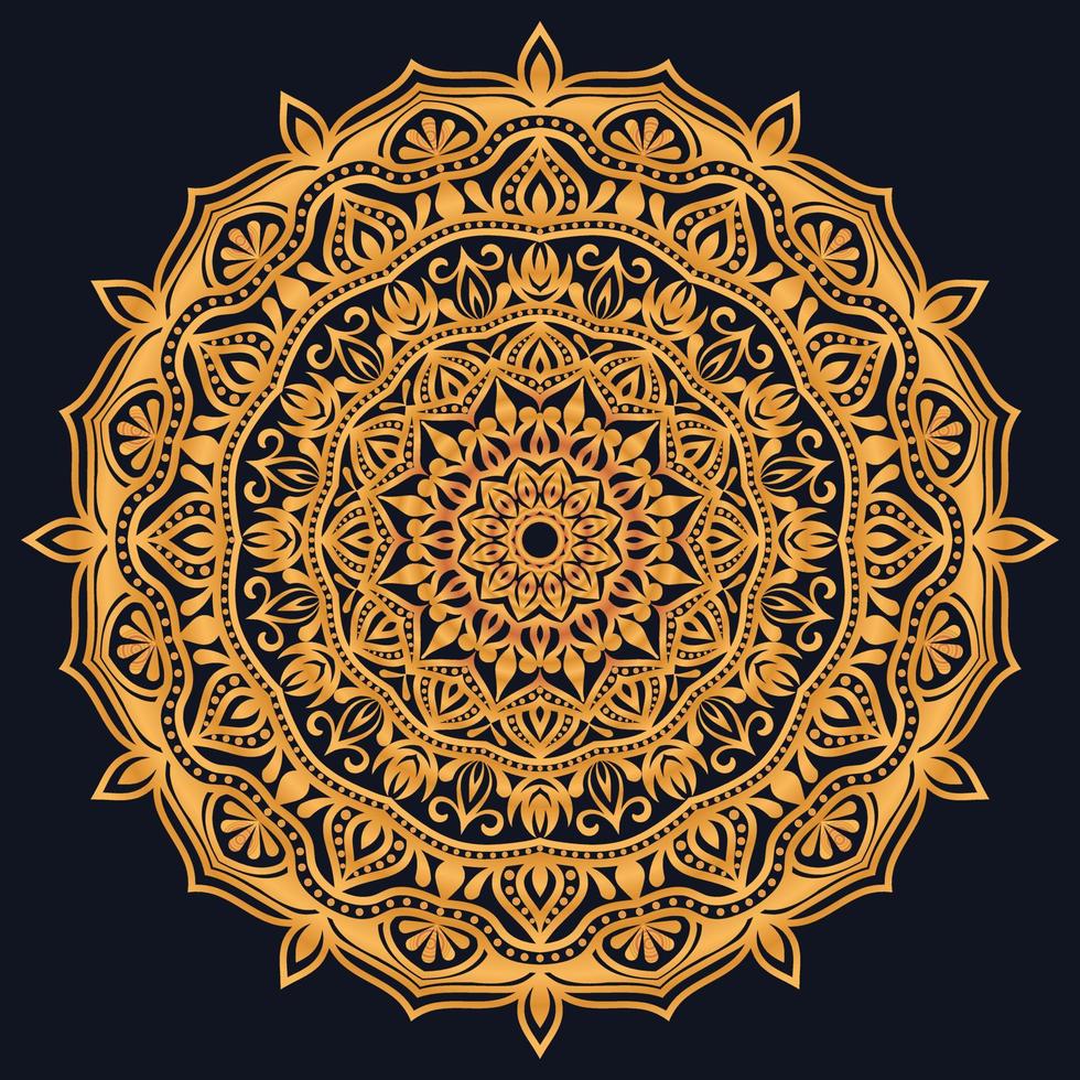 Decorative elements luxury ornament pattern gradient mandala design vector