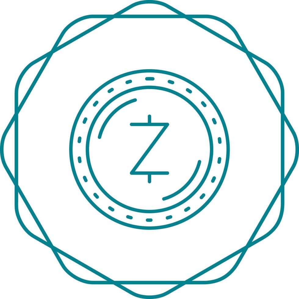 icono de vector de moneda zcash