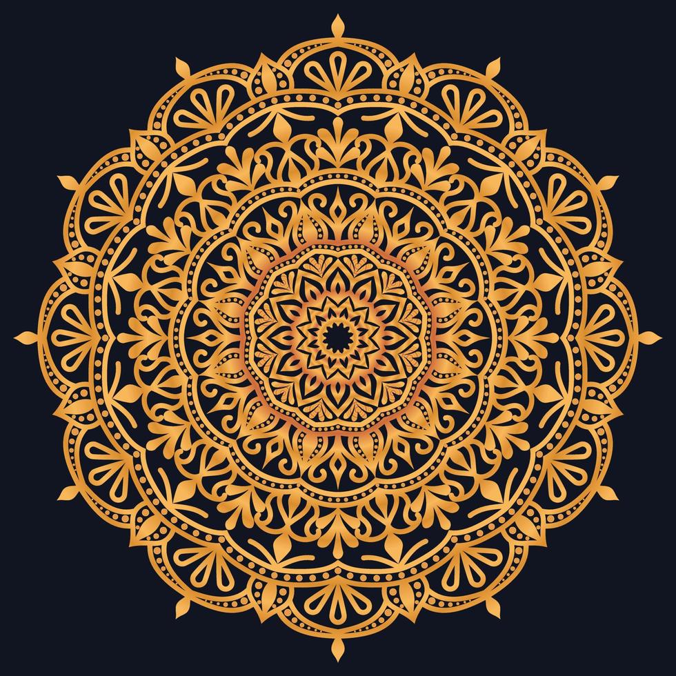 Decorative elements luxury ornament pattern gradient mandala design vector