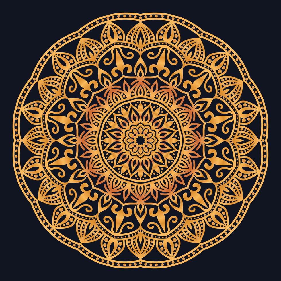 Decorative elements luxury ornament pattern gradient mandala design vector