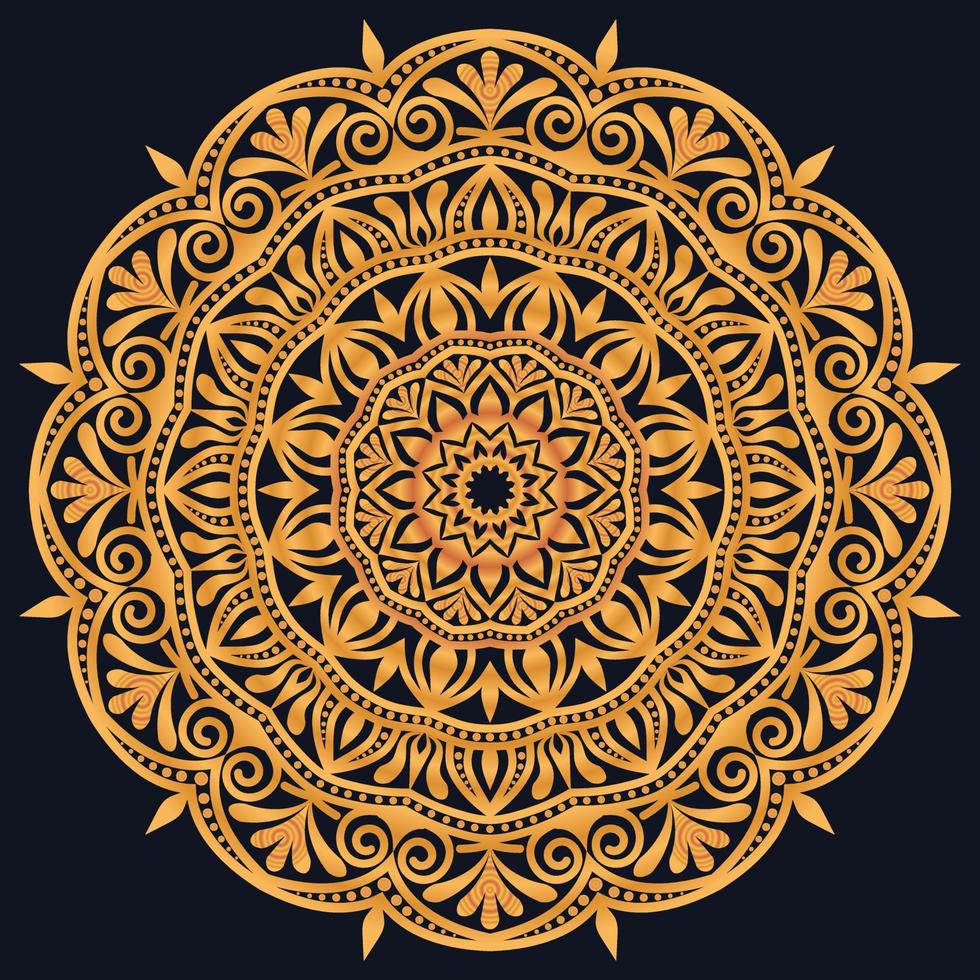 Decorative elements luxury ornament pattern gradient mandala design vector