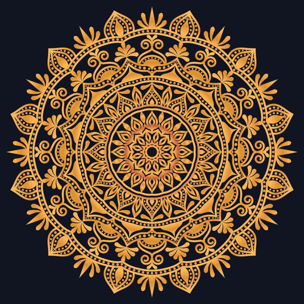 Decorative elements luxury ornament pattern gradient mandala design vector