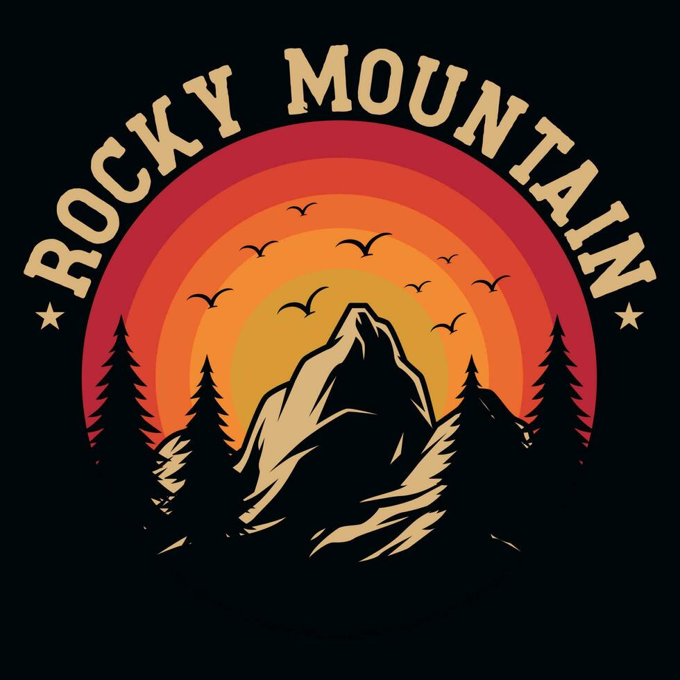 Mountain adventure graphics tshirt design vector