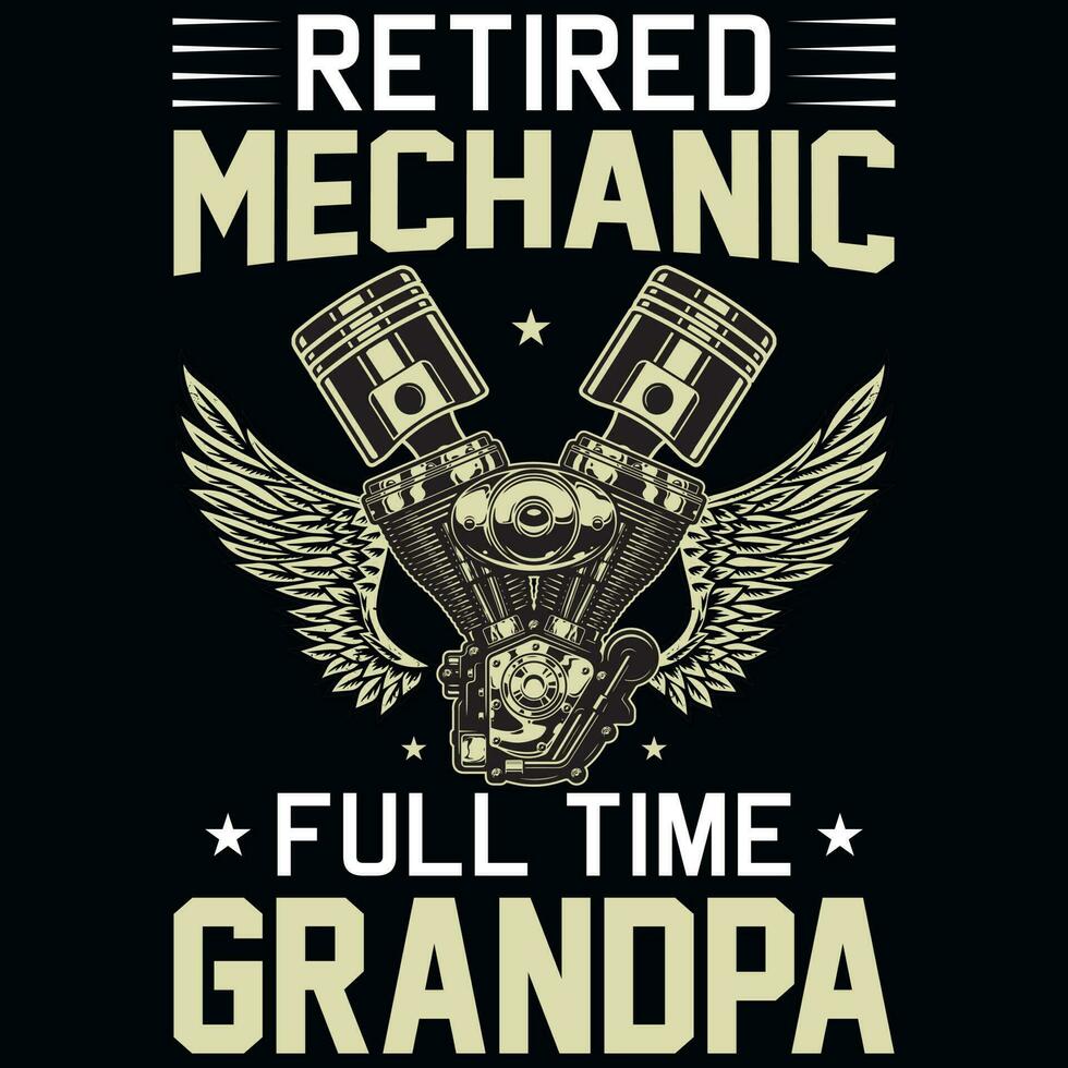 Mechanic tshirt design vector