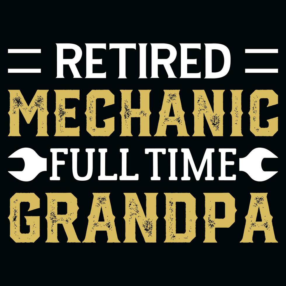 Mechanic tshirt design vector
