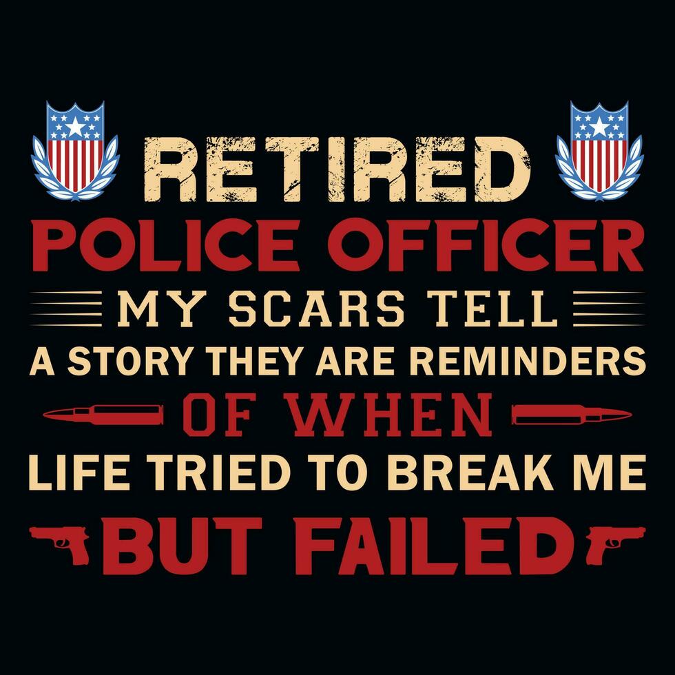 Police tshirt design vector