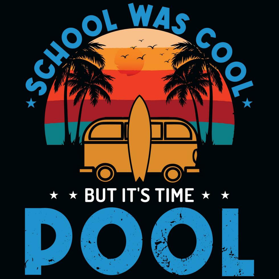 Summer surfing graphics tshirt design vector