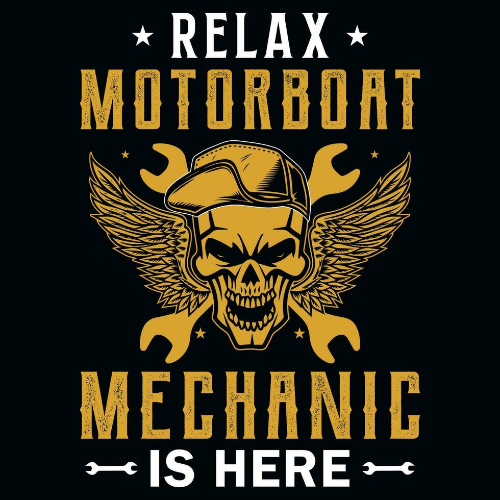 Mechanic tshirt design vector