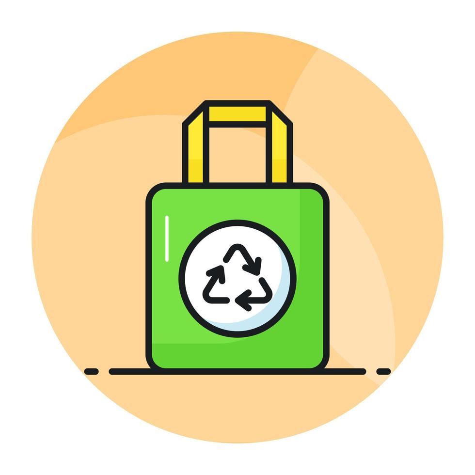 A carefully crafted vector design of bag recycling in editable style, easy to use icon