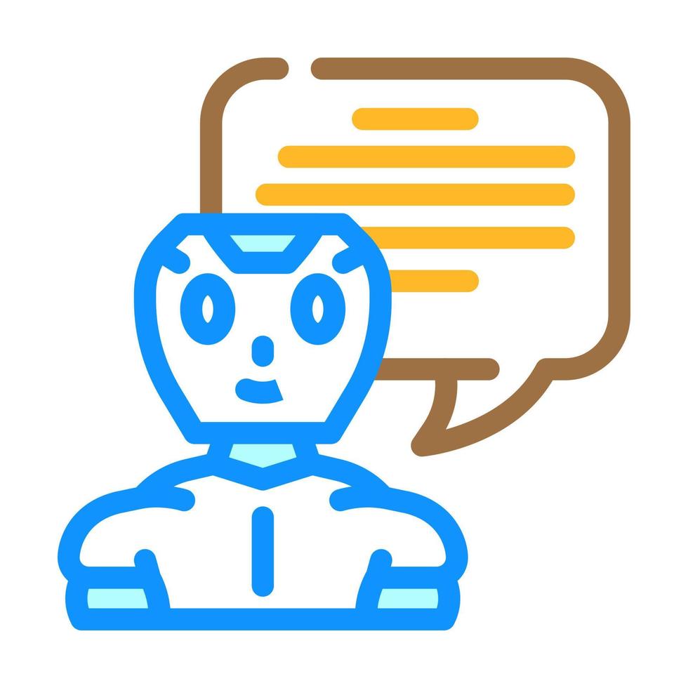 communication chat bot color icon vector illustration