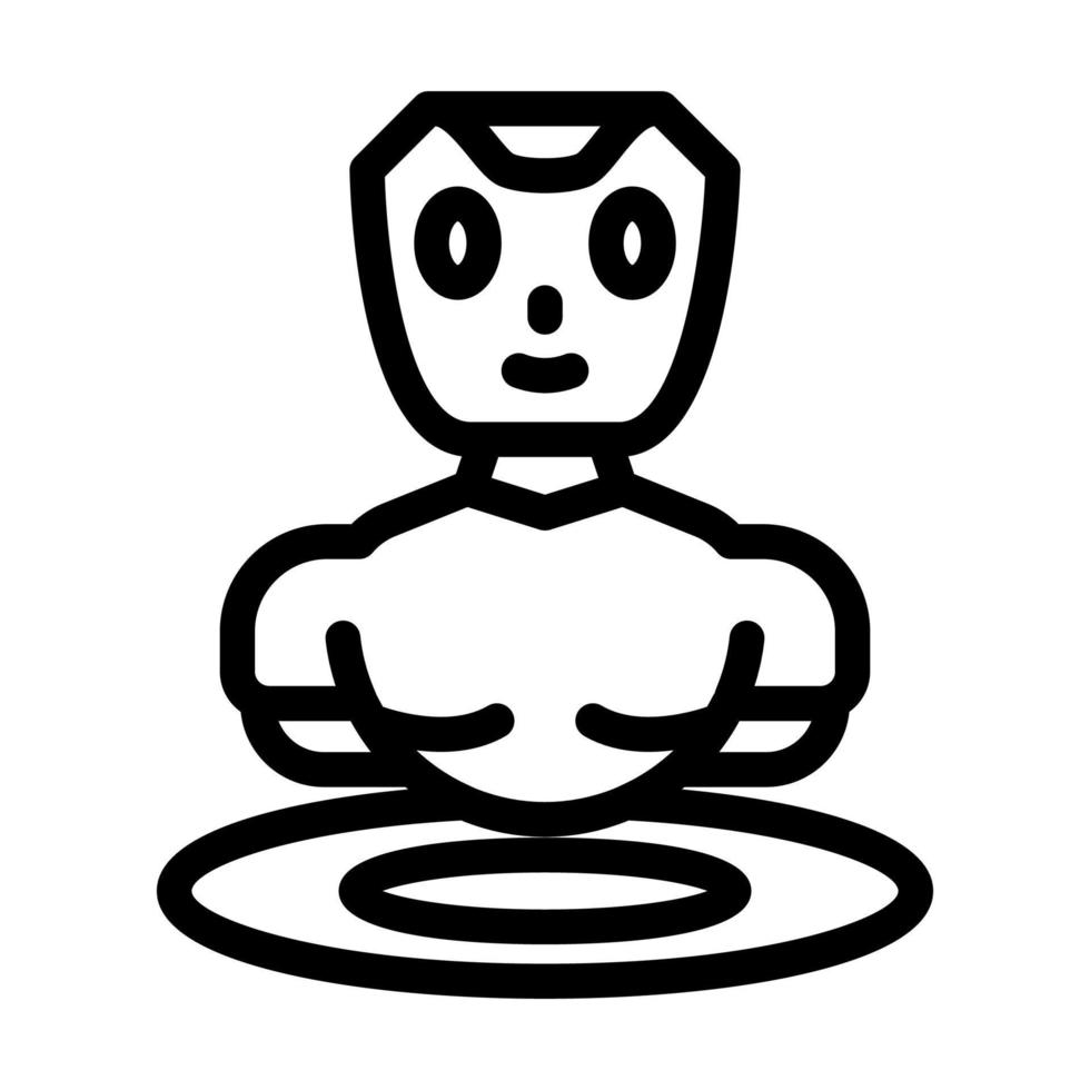 modern chat bot line icon vector illustration