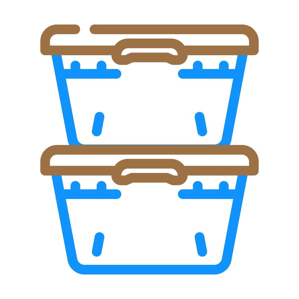 storage bins garage tool color icon vector illustration