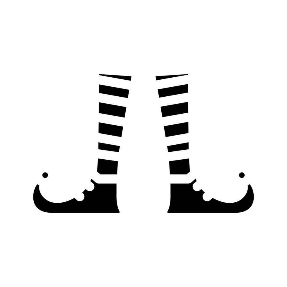 feet elf cute glyph icon vector illustration