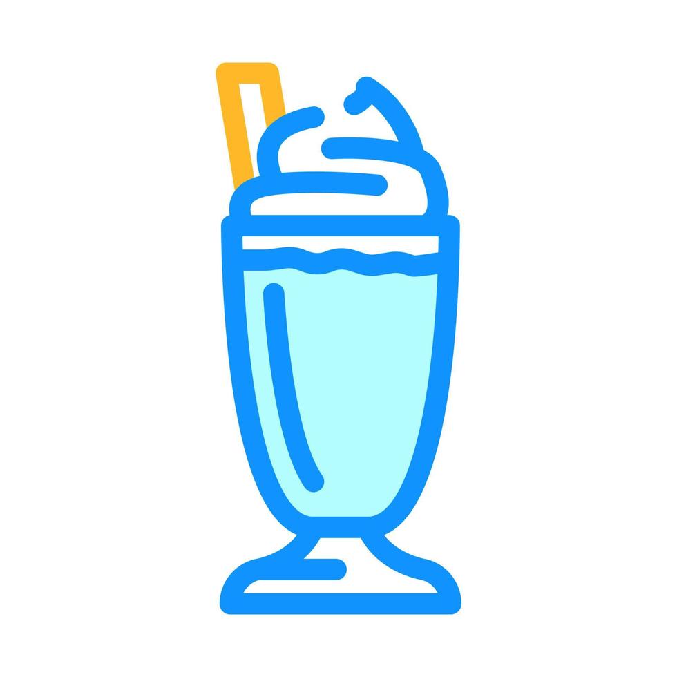 ice cream smoothie drink color icon vector illustration