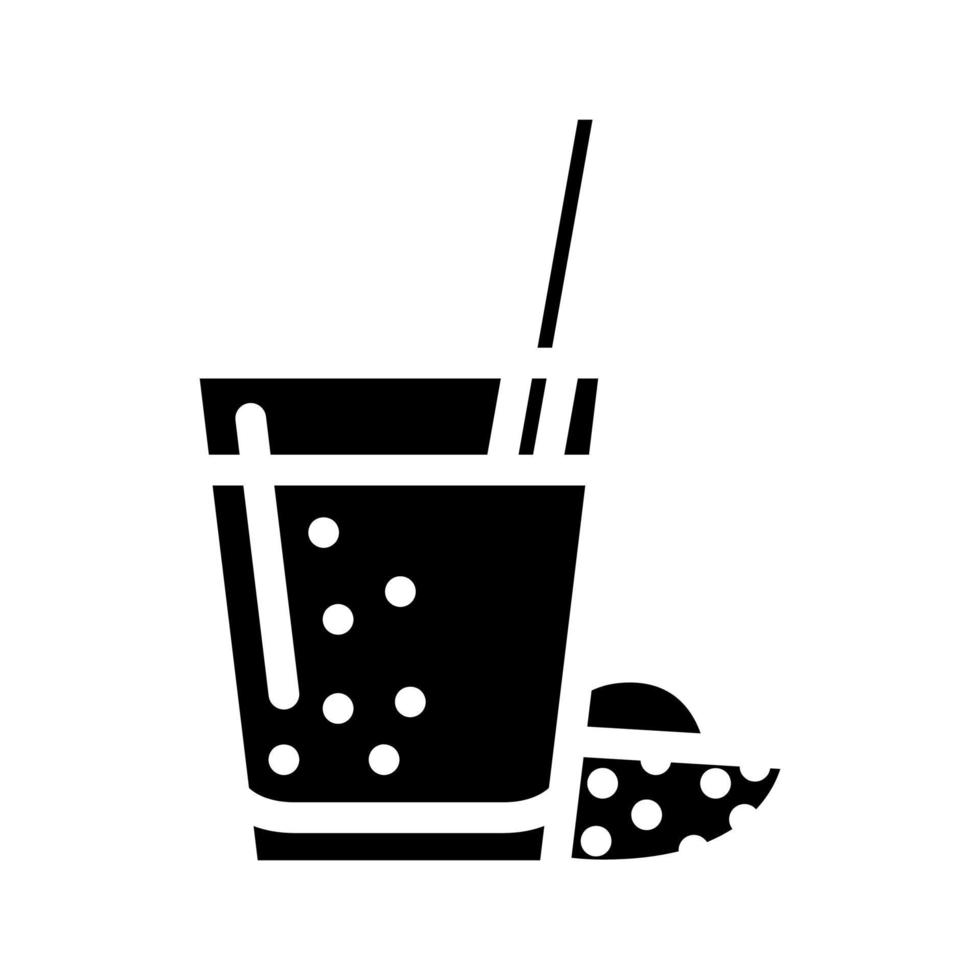 avocado smoothie drink glyph icon vector illustration