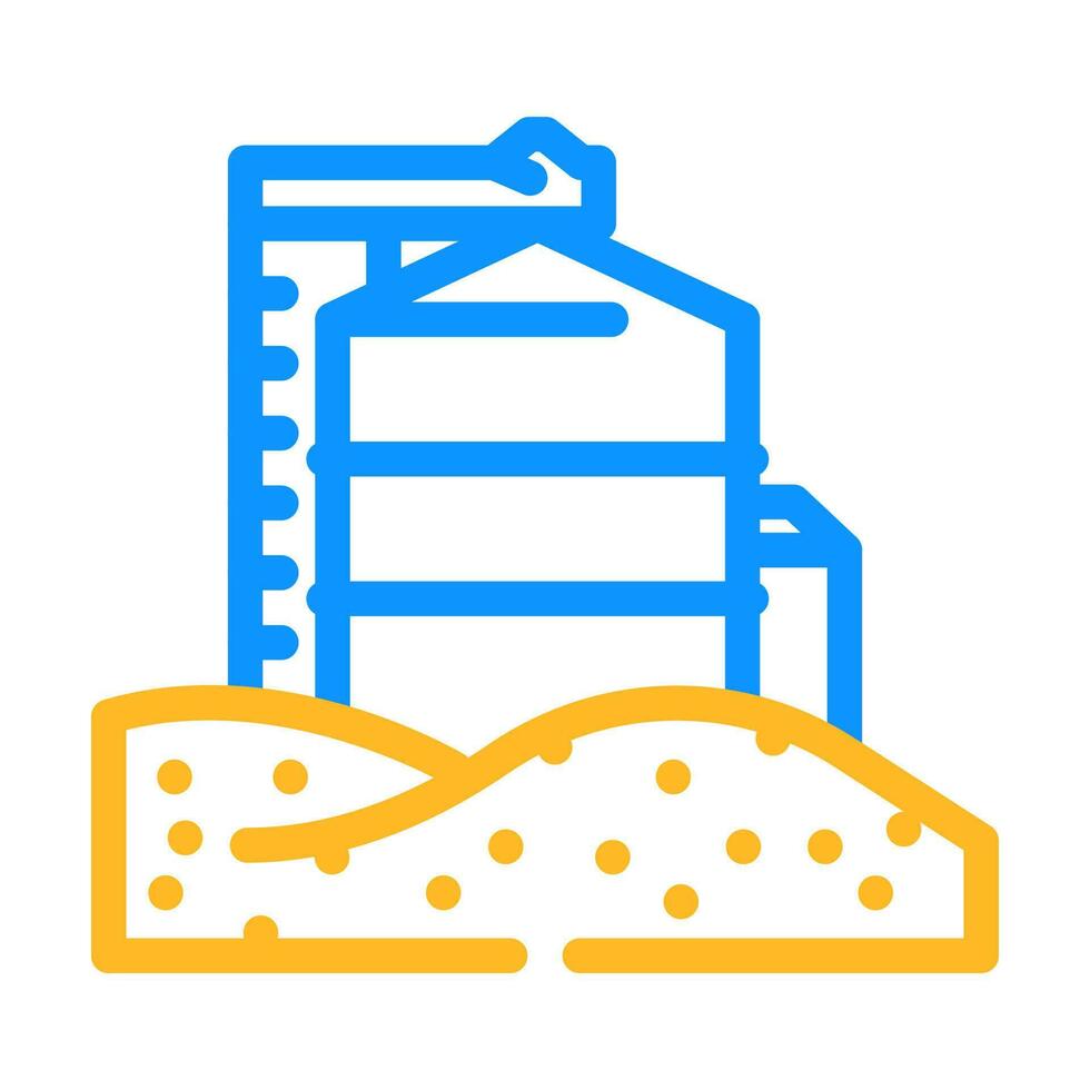grain heap ripe wheat color icon vector illustration
