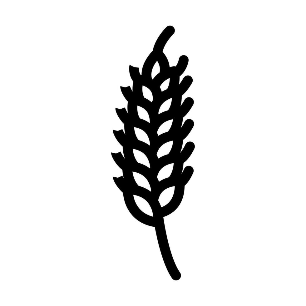 plant ripe yellow wheat line icon vector illustration