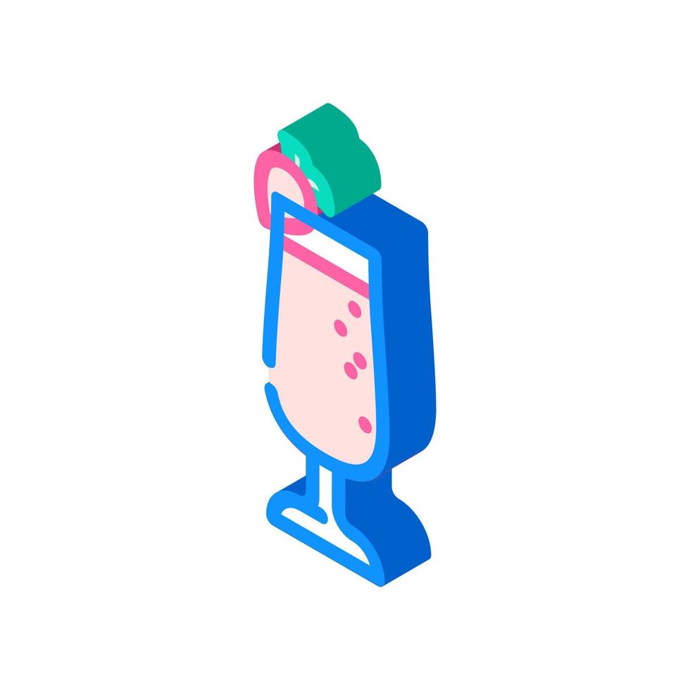 yogur zalamero bebida isométrica icono vector ilustración