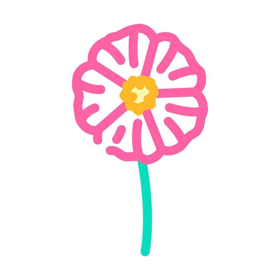 hibiscus flower spring color icon vector illustration