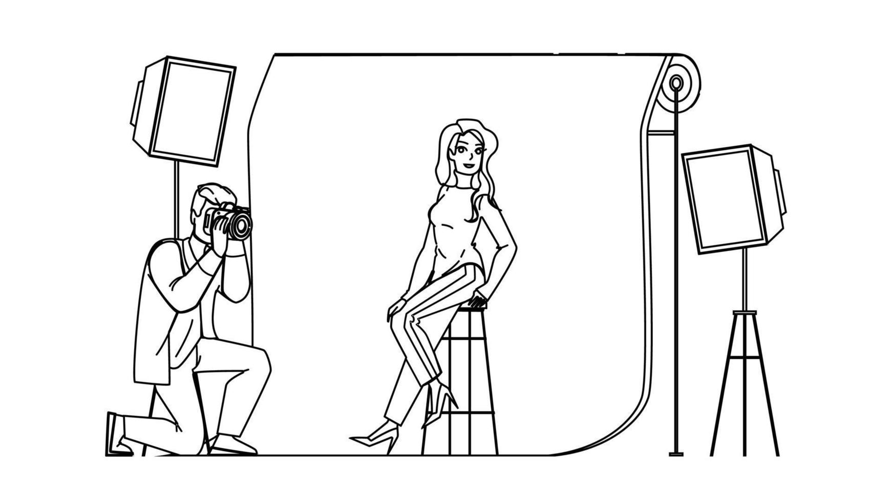 fashion model photographer vector