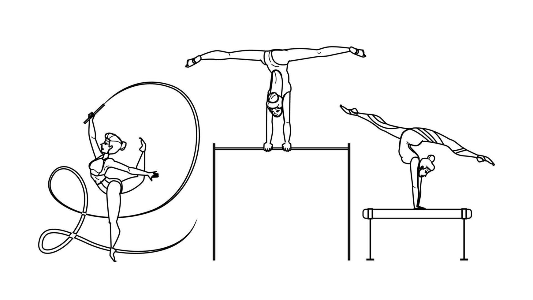 gymnastics girl vector