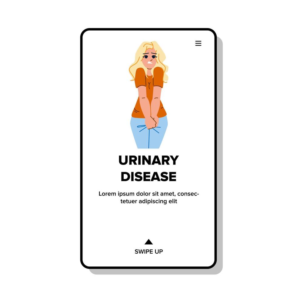 urinary disease woman vector