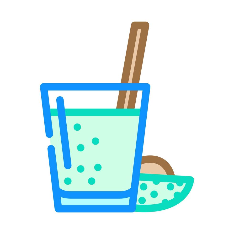 avocado smoothie drink color icon vector illustration