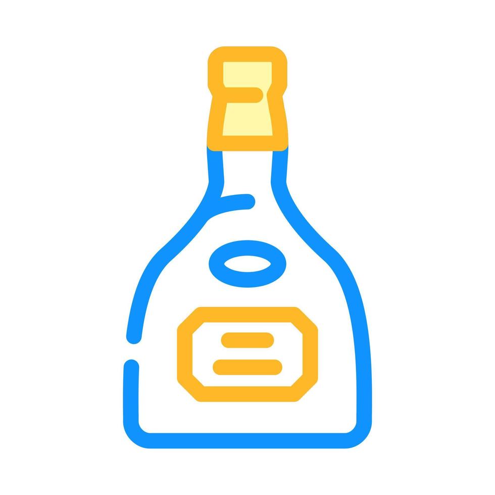 tequila drink bottle color icon vector illustration