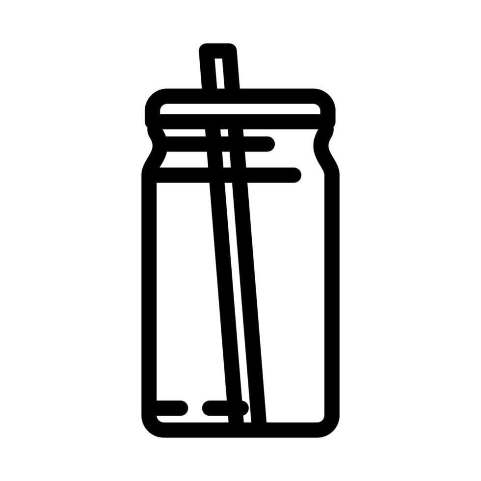 botella zalamero bebida línea icono vector ilustración
