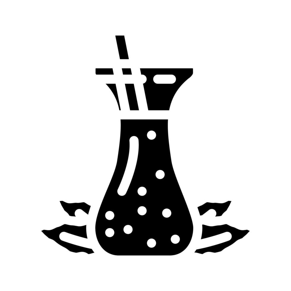 Espinacas zalamero bebida glifo icono vector ilustración