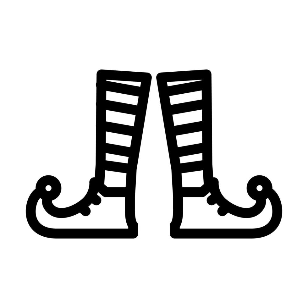 feet elf cute line icon vector illustration