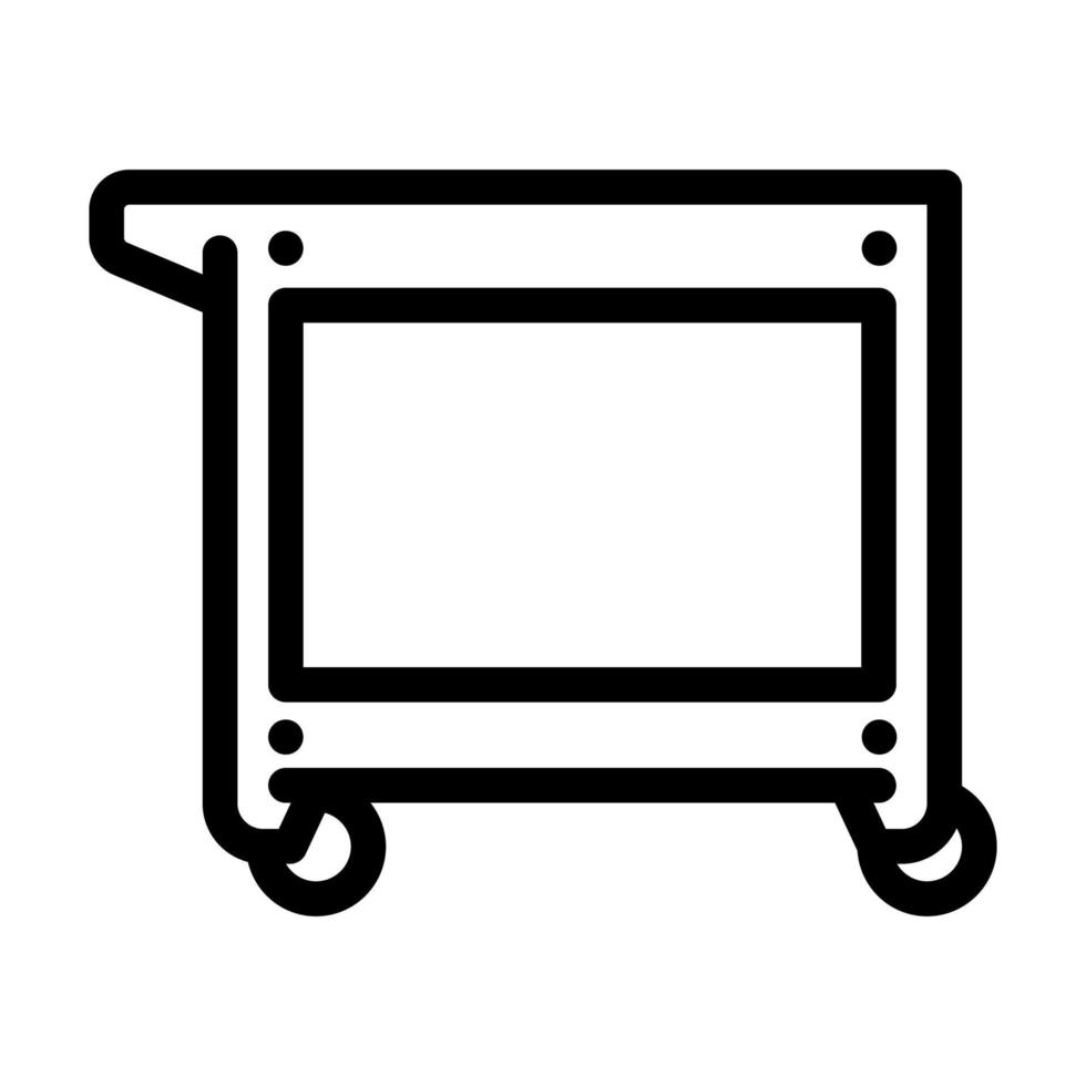 utility cart garage tool line icon vector illustration