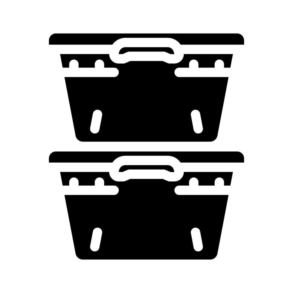 storage bins garage tool glyph icon vector illustration